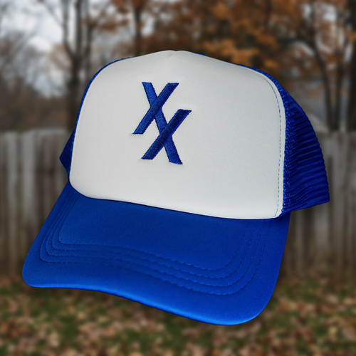 Blue XX MGK inspired Trucker Hat