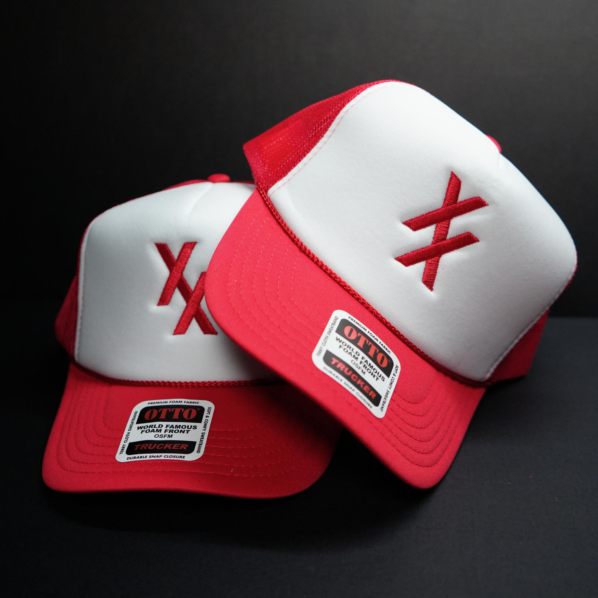 Red & White XX Otto Foam Trucker Hat