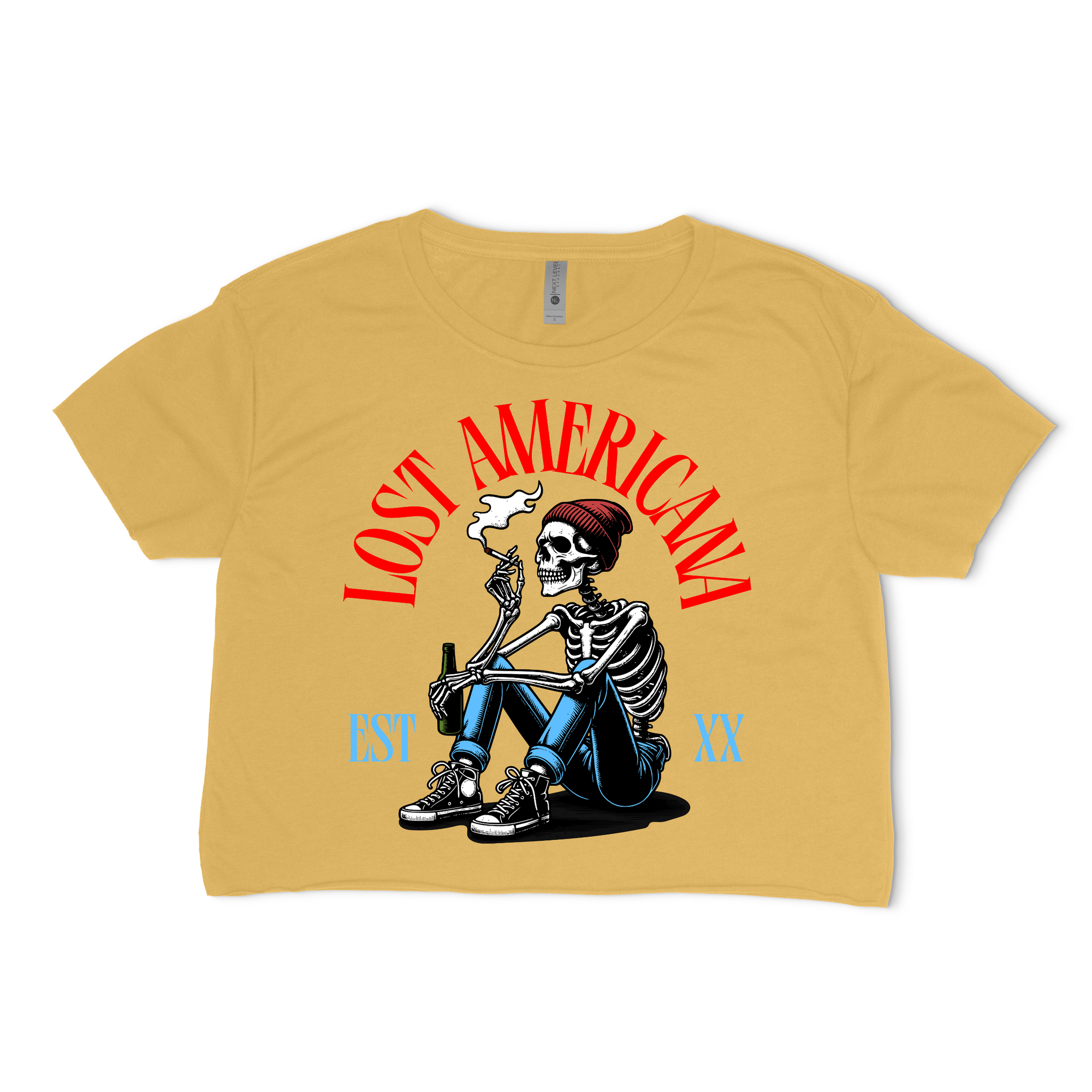 Lost Americana Skeleton Women's Crop Top