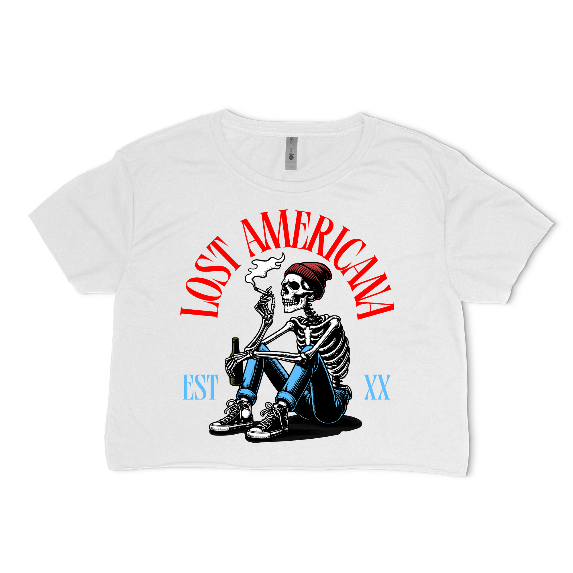Lost Americana Skeleton Women's Crop Top