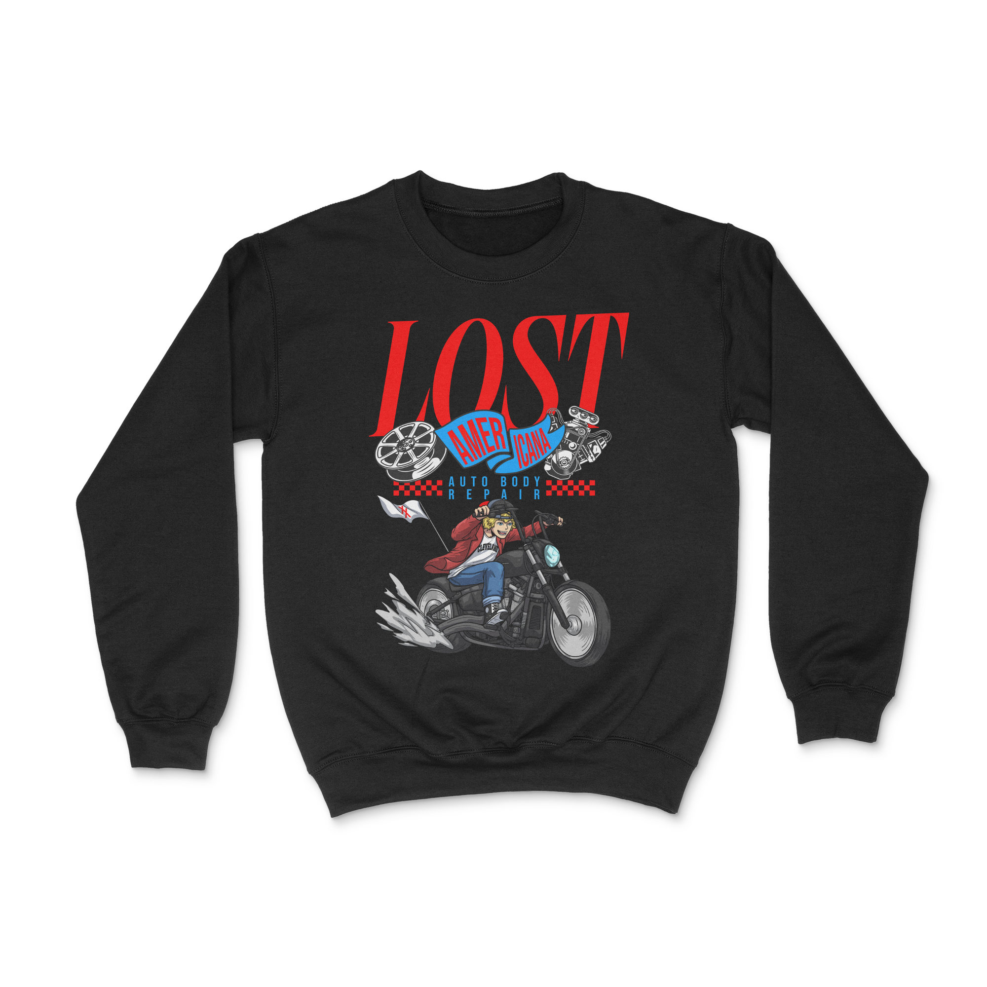 Lost Americana Auto Repair Crewneck Sweater