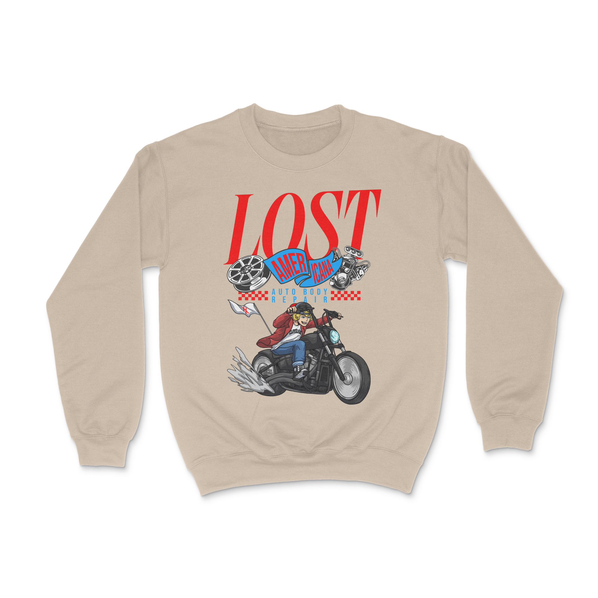 Lost Americana Auto Repair Crewneck Sweater
