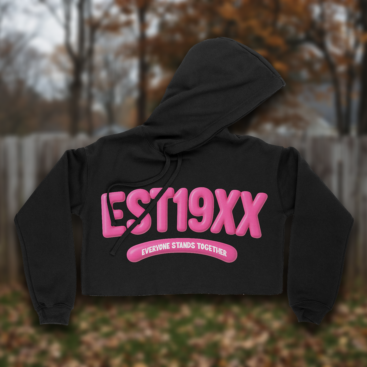 EST19XX Women's Cropped Fleece Hoodie