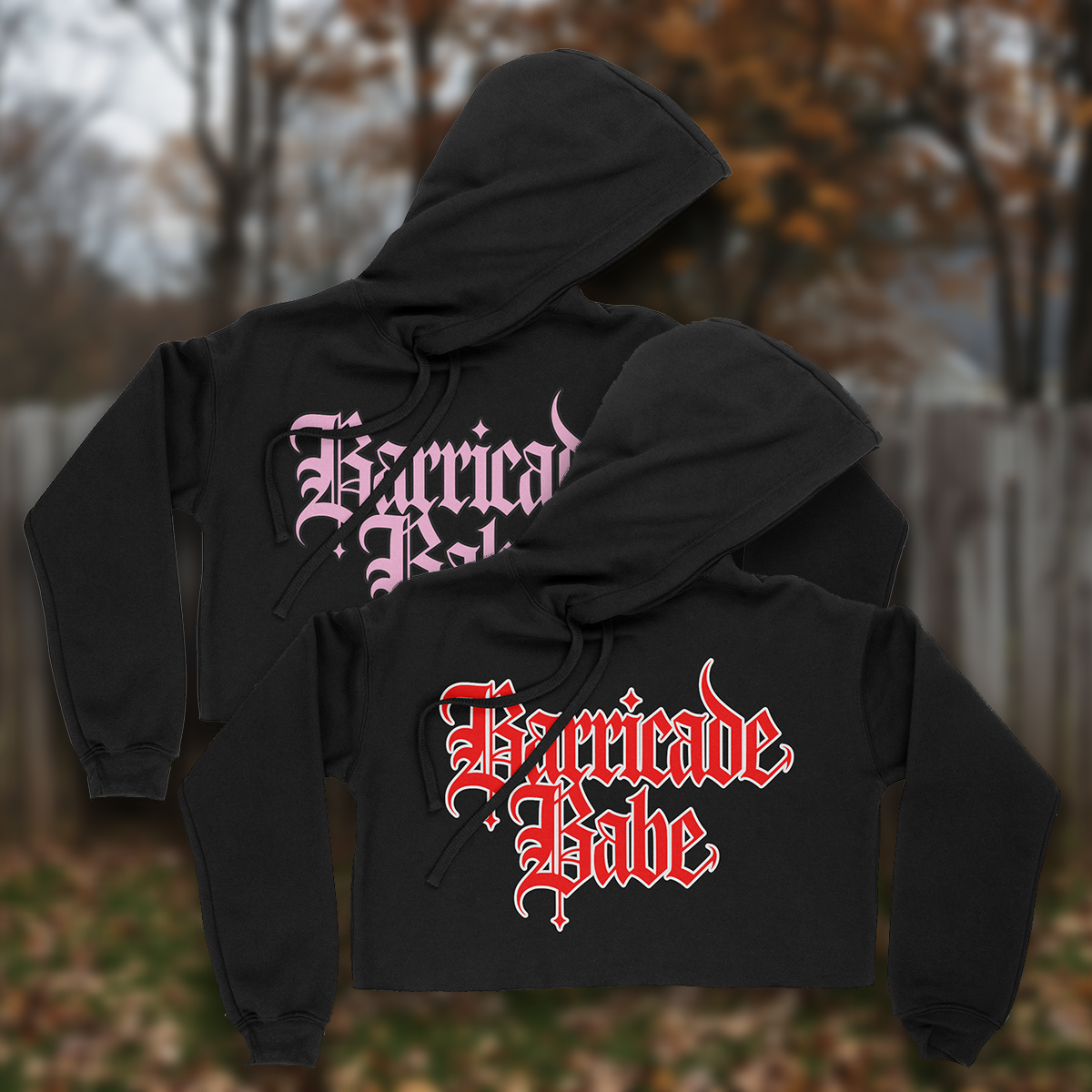 Barricade Babe Women's Cropped Fleece Hoodie